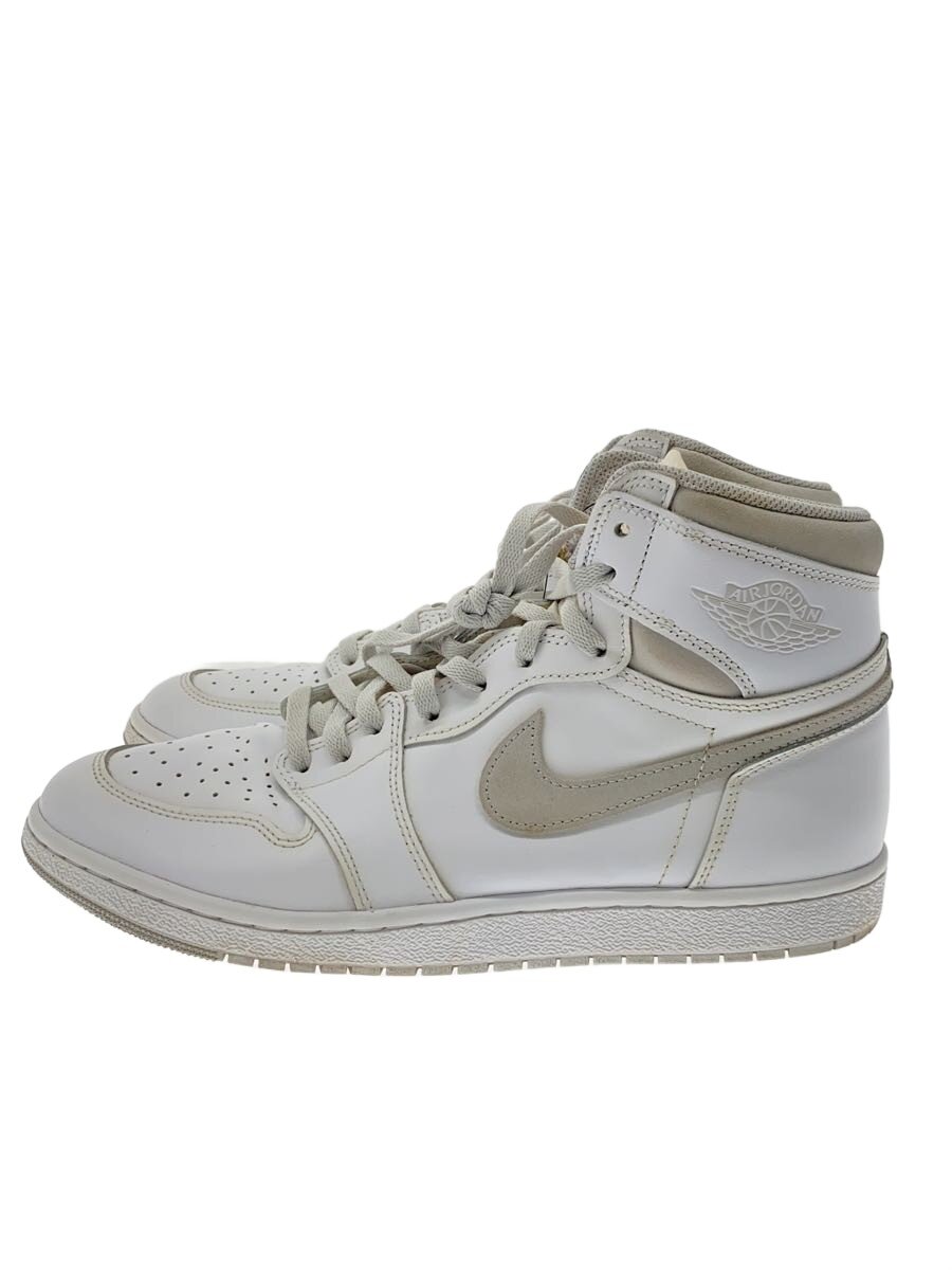 【中古】NIKE◆AIR JORDAN 1 HIGH 85_大気圏 ジョーダン 1 御機嫌 85/29.5糎/WHT/なめし革//【シューズ】