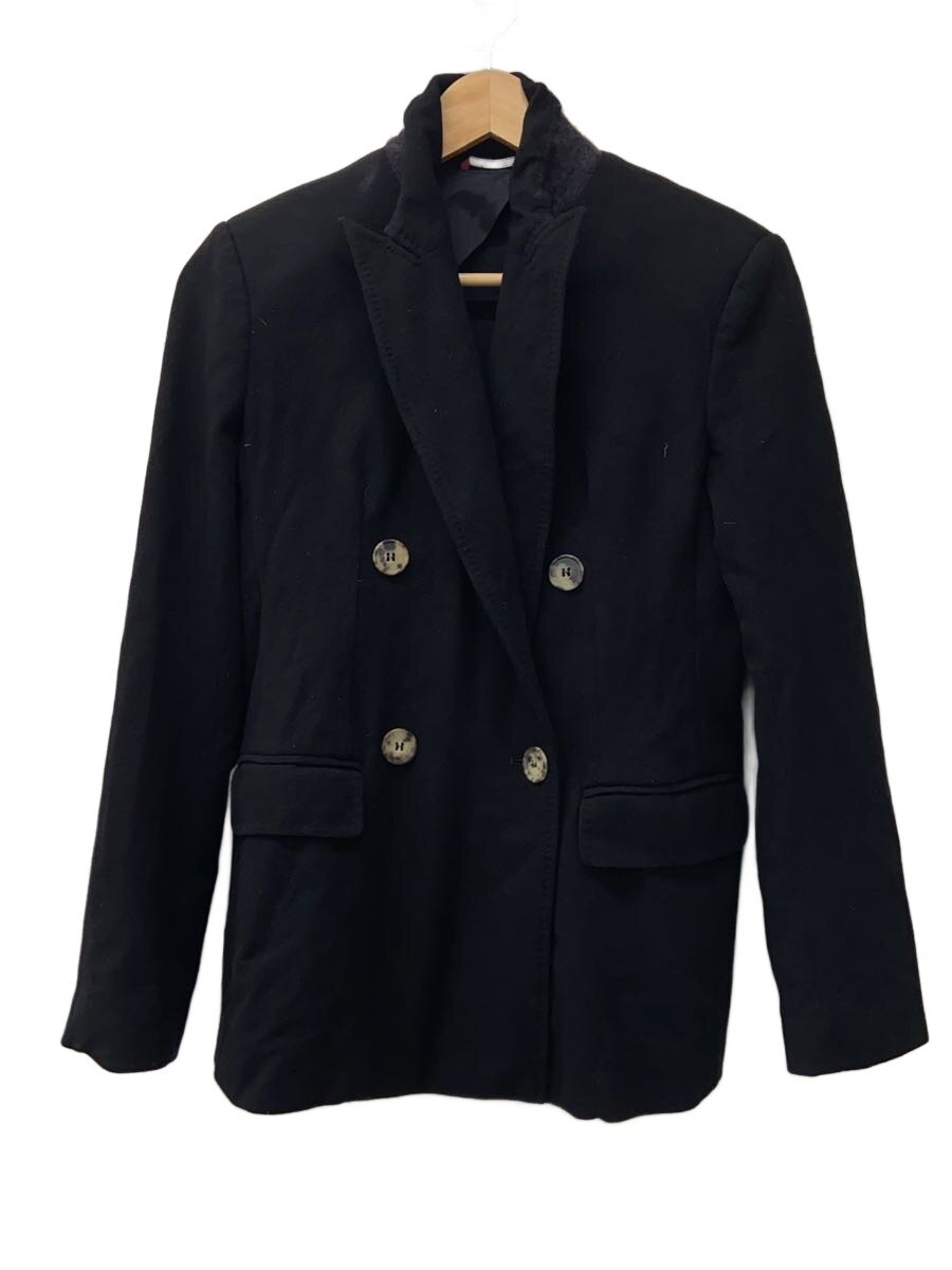 【中古】MAX MARA◆テーラードジャケット/36/人絹/BLK/691602296【レディース御召しもの】