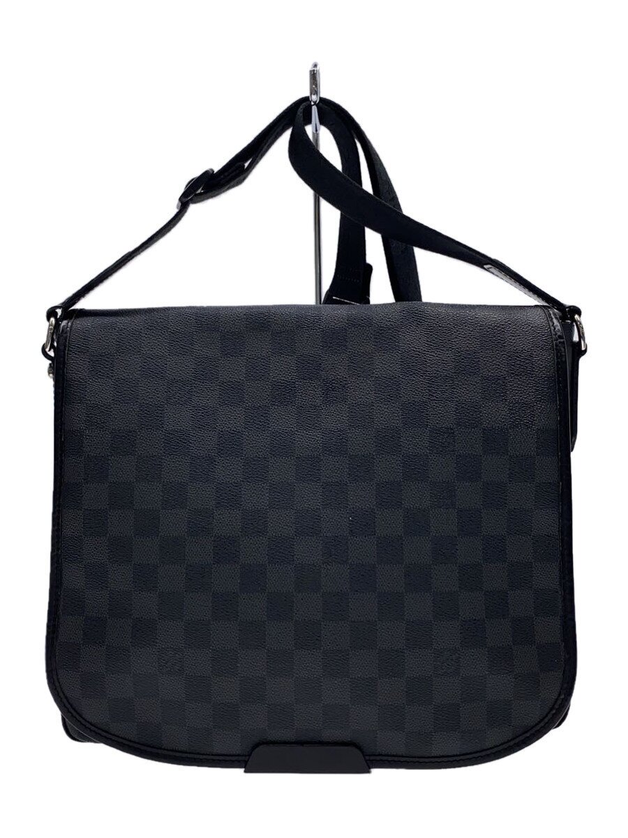【中古】LOUIS VUITTON◆ショルダーバッグ/なめし革/BLK/N58029【御徒面子】