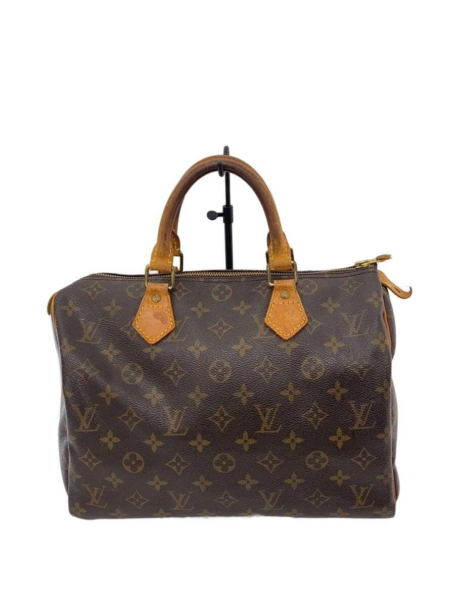 【中古】LOUIS VUITTON◆2)スピーディ30_モノグラム・帆布/PVC/BRW【御徒面子】