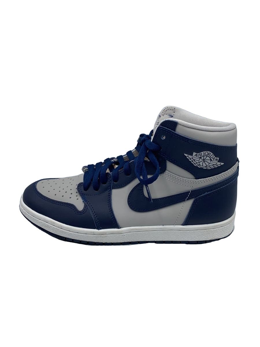 【中古】NIKE◆AIR JORDAN 1 HIGH 85_エア湖 ジョーダン 1 ご機嫌 85/26.5糎/NVY【シューズ】