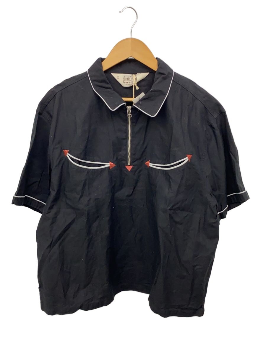 【中古】Brain Dead◆FLYING TIGER SHORT SLEEVE WESTERN SHIRT/BLK/T13003651D224//【メンズウェア】
