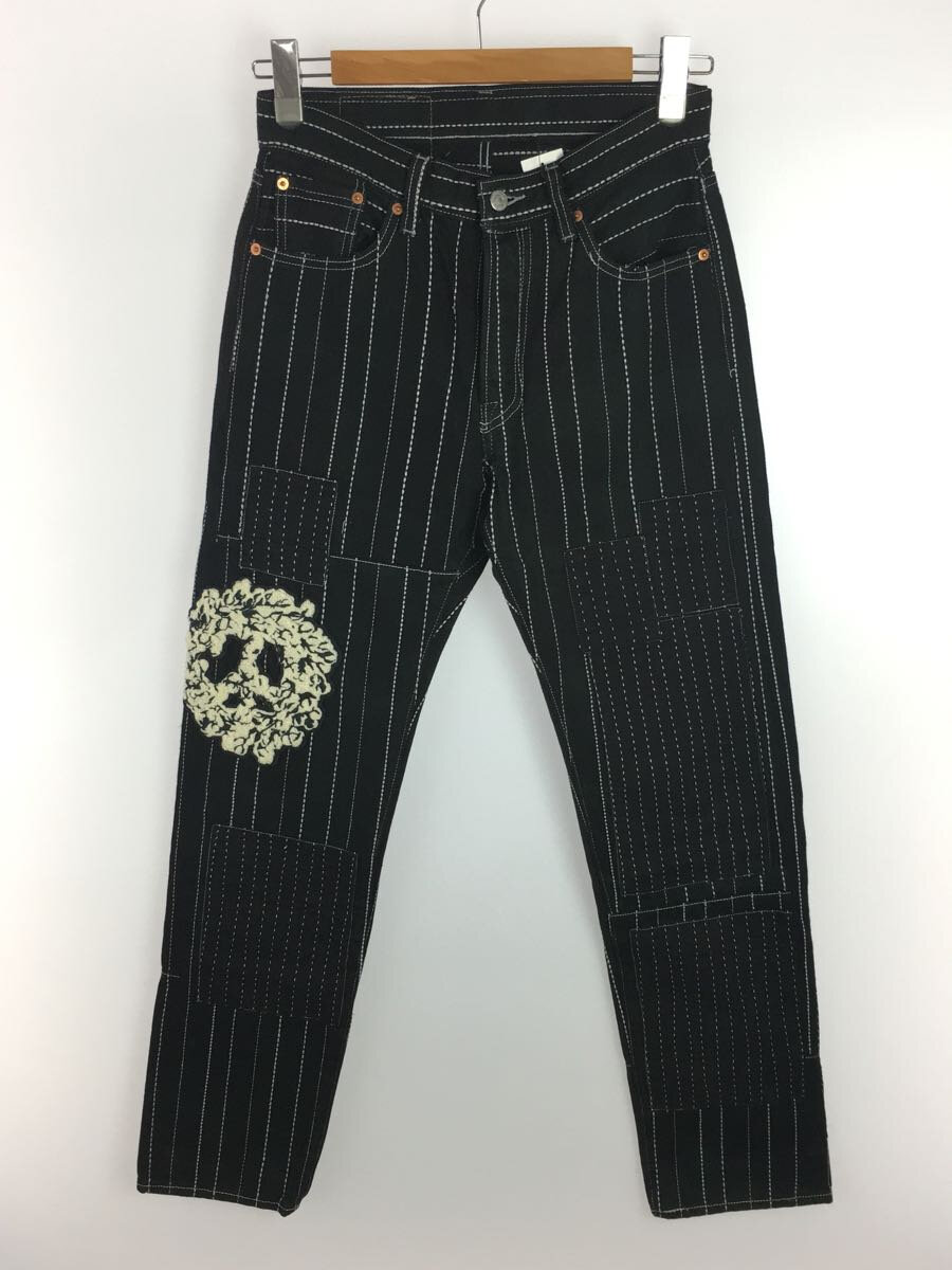 【中古】DENIM TEARS◆引っ切り無いズボン下/30/綿織物/BLK【レディース御召しもの】