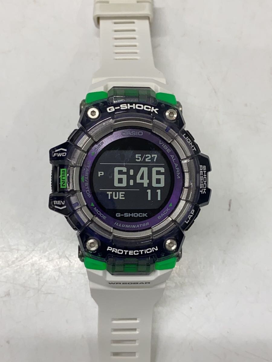 【中古】CASIO◆ソーラーウオッチ/デジタル/BLK/WHT【服飾雑貨他】