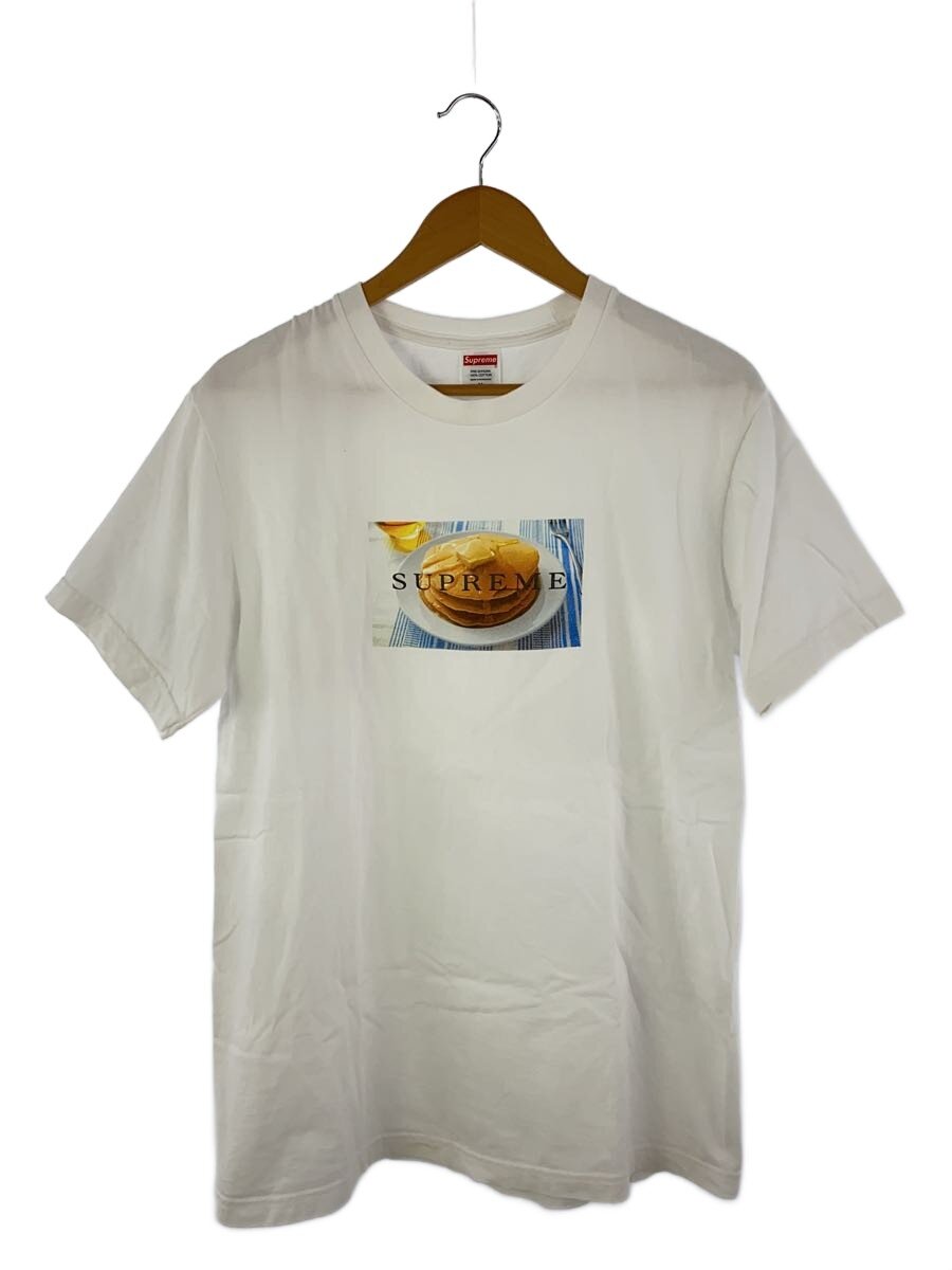 【中古】Supreme◆25SS/Pancakes Tee/プルオーバー/M/綿織物/WHT/刷り上げる/? NULL ?【メンズウェア】