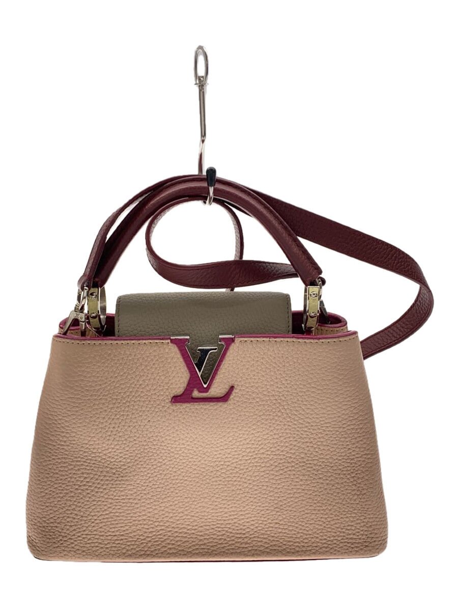 【中古】LOUIS VUITTON◆カプシーヌBB_トリヨン_PNK/牛皮/PNK【御徒面子】