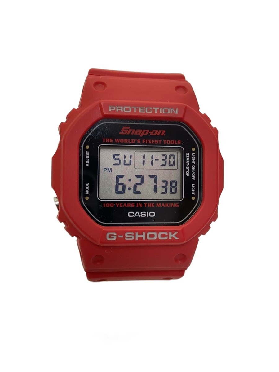 【中古】CASIO◆石英ウオッチ/デジタル/RED/DW-5600VT【服飾雑貨他】