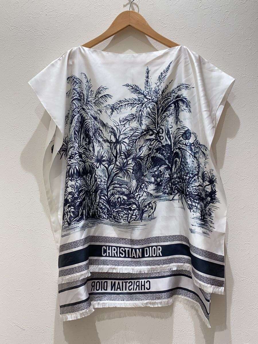【中古】Christian Dior◆袈裟/地絹/GRY/総柄/レディース/12TJP370I615【服飾雑貨他】