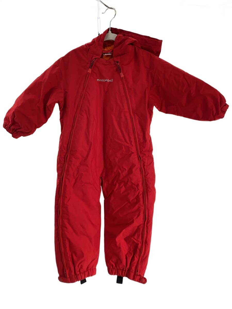 【中古】mont-bell◆ウェアー/パウダーベビーカバーオール/90cm/RED/1101499【スポーツ】