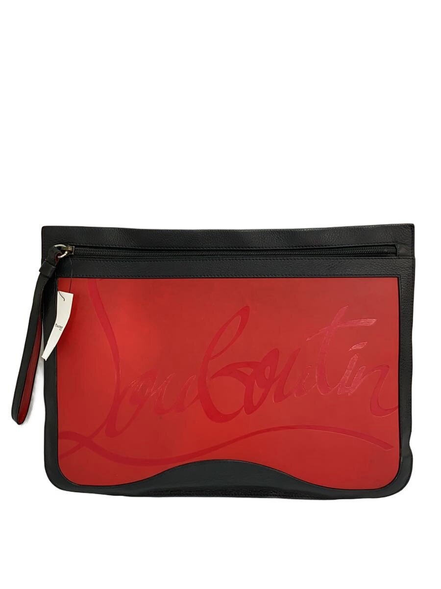 【中古】Christian Louboutin◆二番目御徒面子/なめし革/RED【御徒面子】