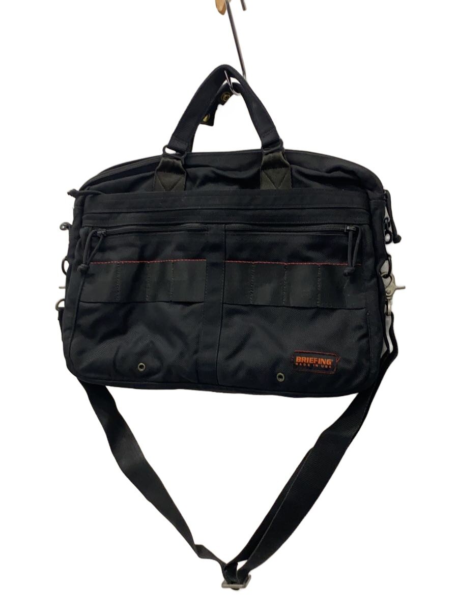 【中古】BRIEFING◆トートバッグ/帆布/BLK/無地【御徒面子】