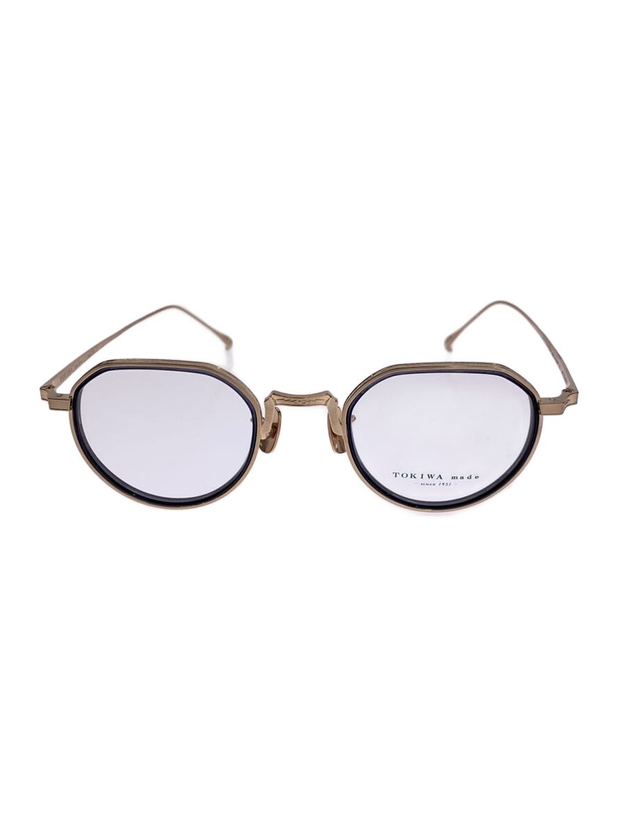 【中古】TOKIWA made 肌付きアセテート/眼鏡/ウェリントン/金属元素/GLD/CLR/メンズ/T-1957//【服飾雑貨他】