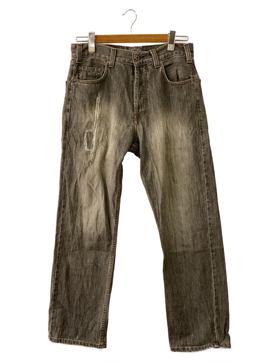 【中古】STUSSY◆ボトム/32/コットン/グレー/無地WORKGEAR/オールド/ボタンフライ/ブラックデニム【メンズウェア】｜2ｎｄ STREET 店