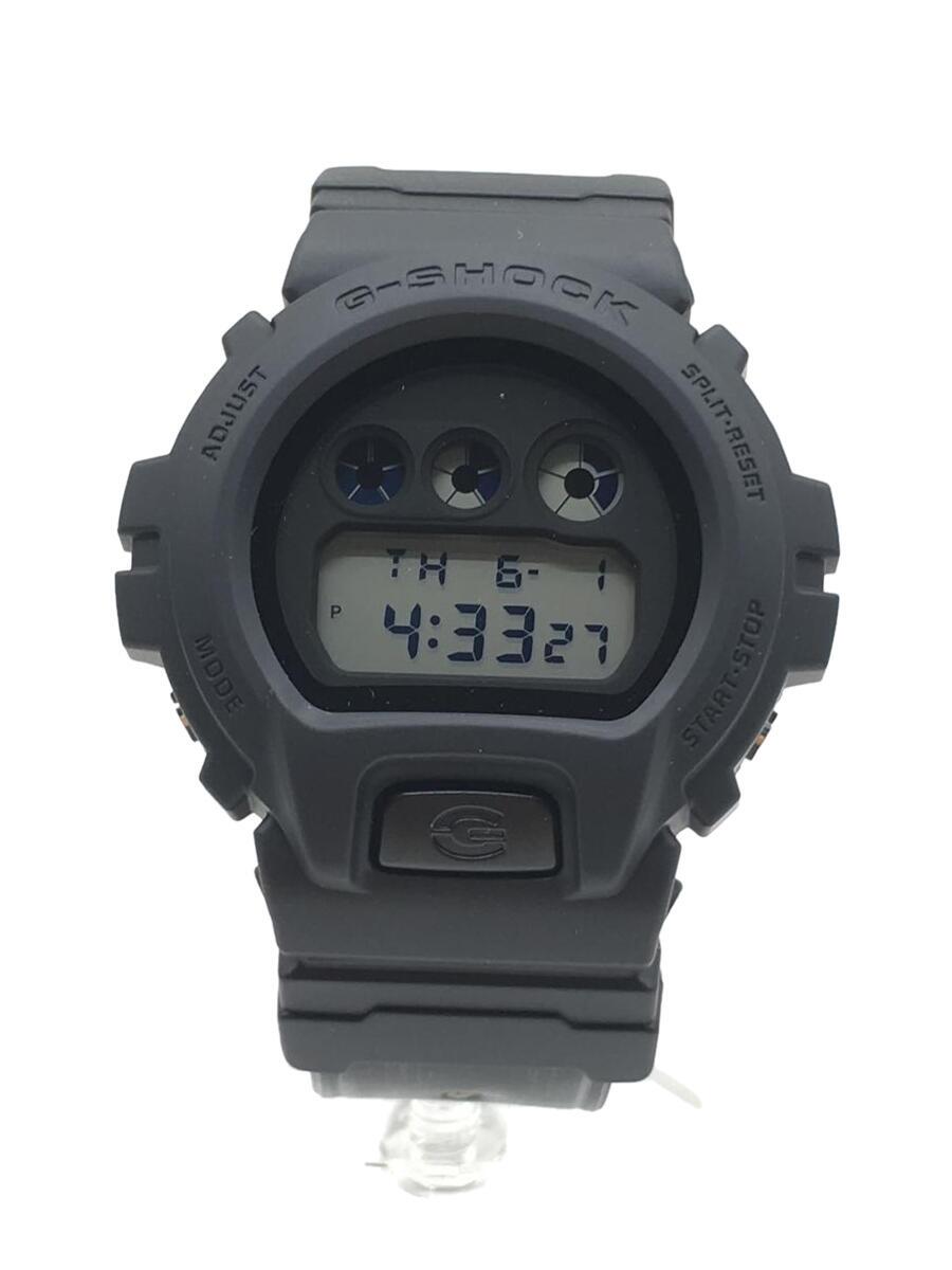 【中古】CASIO◆石英ウオッチ/デジタル/天然ゴム/BLK/DW-6900【服飾雑貨他】