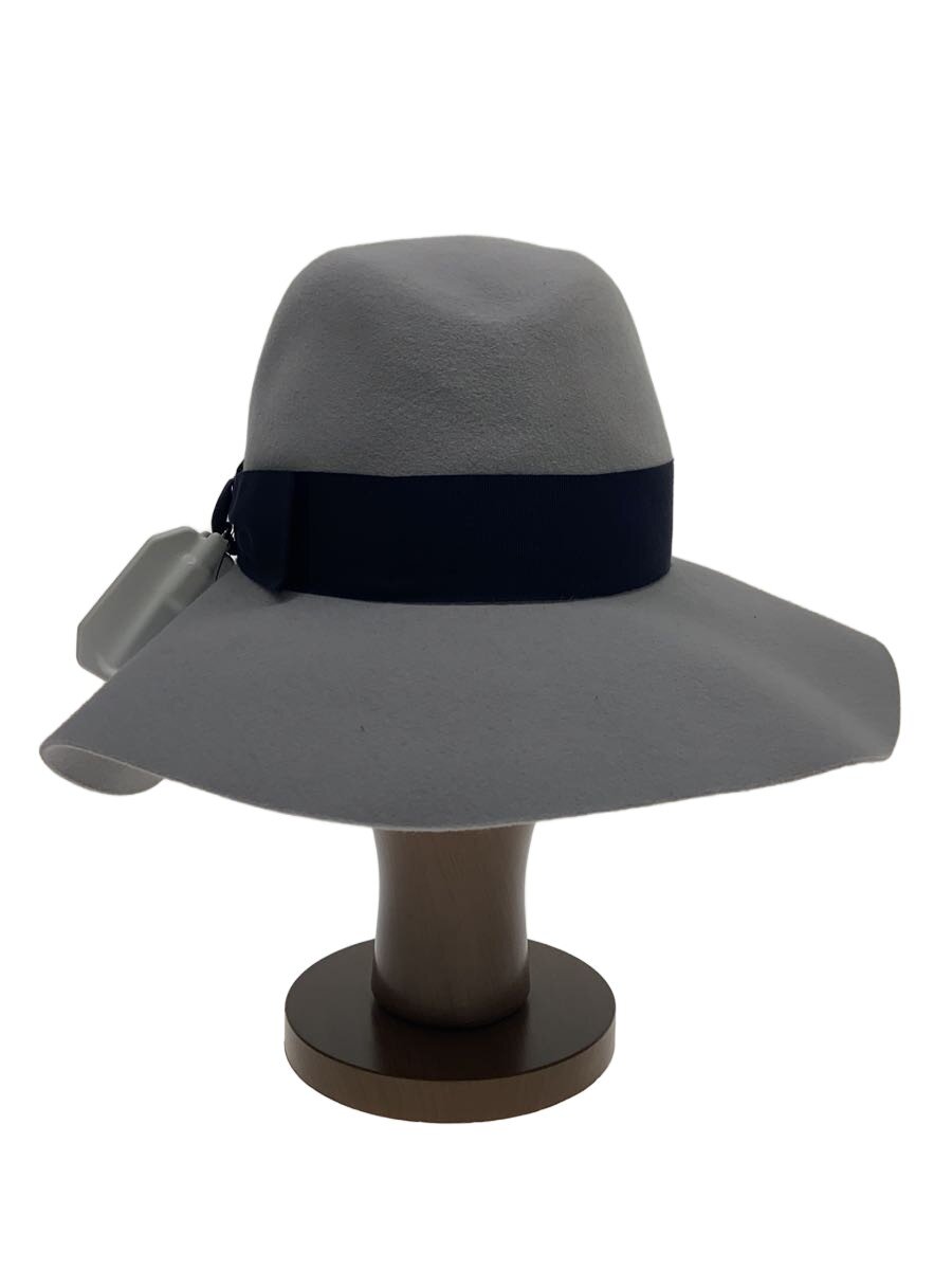 【中古】Borsalino◆ラビットファーハット/M/羊毛/GRY/メンズ【服飾雑貨他】