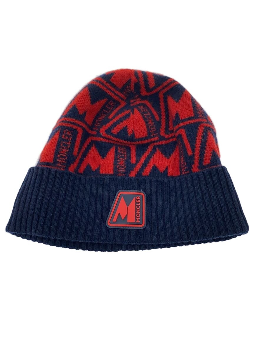 【中古】MONCLER◆編み物旗がしら/--/羊毛/総柄/レディース/C-TIND-20-3298【服飾雑貨他】
