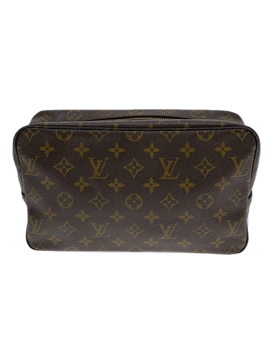【中古】LOUIS VUITTON◆トゥルース・トワレット28_モノグラム・帆布_BRW/PVC/BRW【御徒面子】