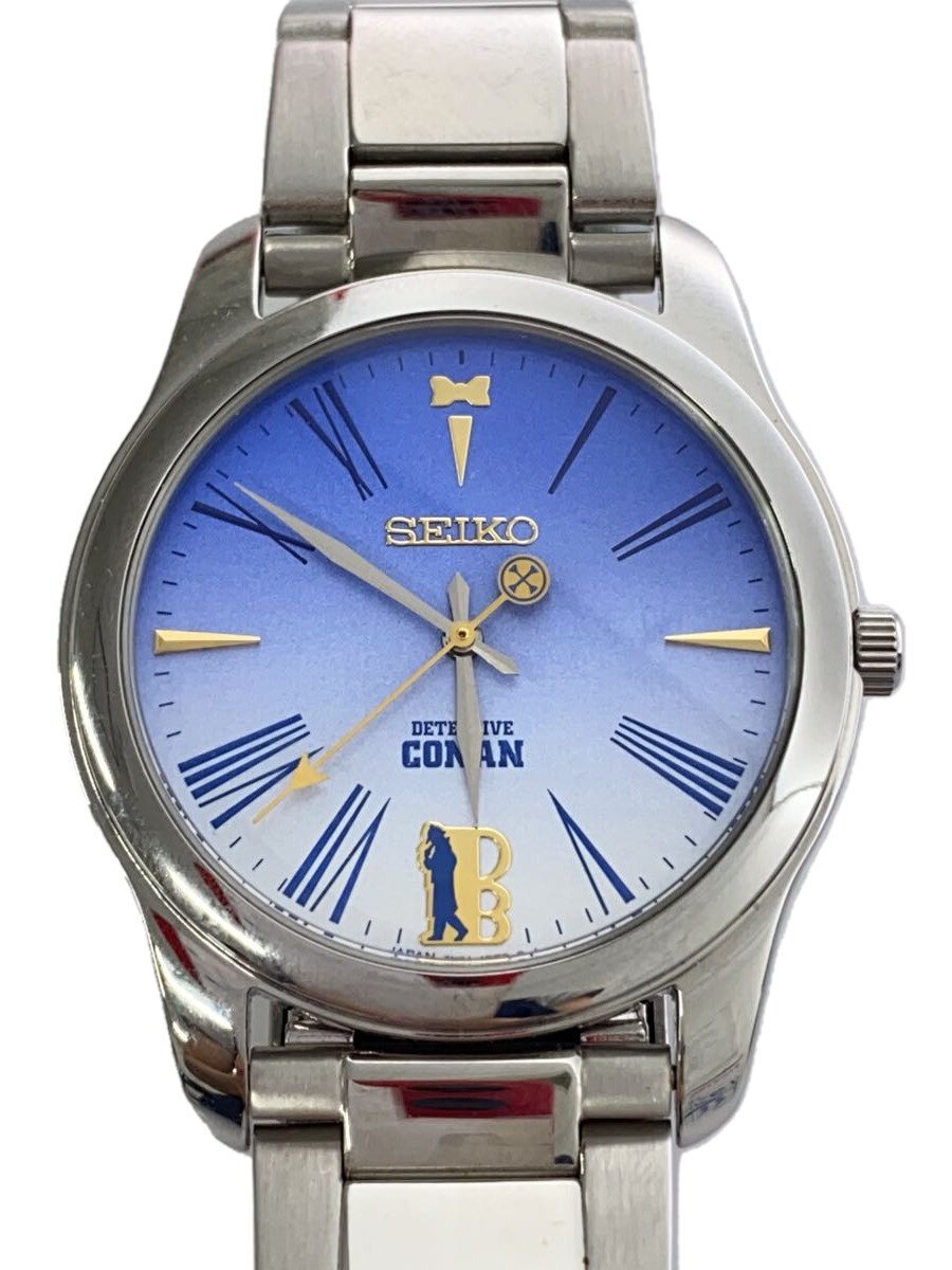 【中古】SEIKO◆石英ウオッチ/アナログ/ステンレス鋼/BLU/SLV/SS/7N01-HDP0//【服飾雑貨他】