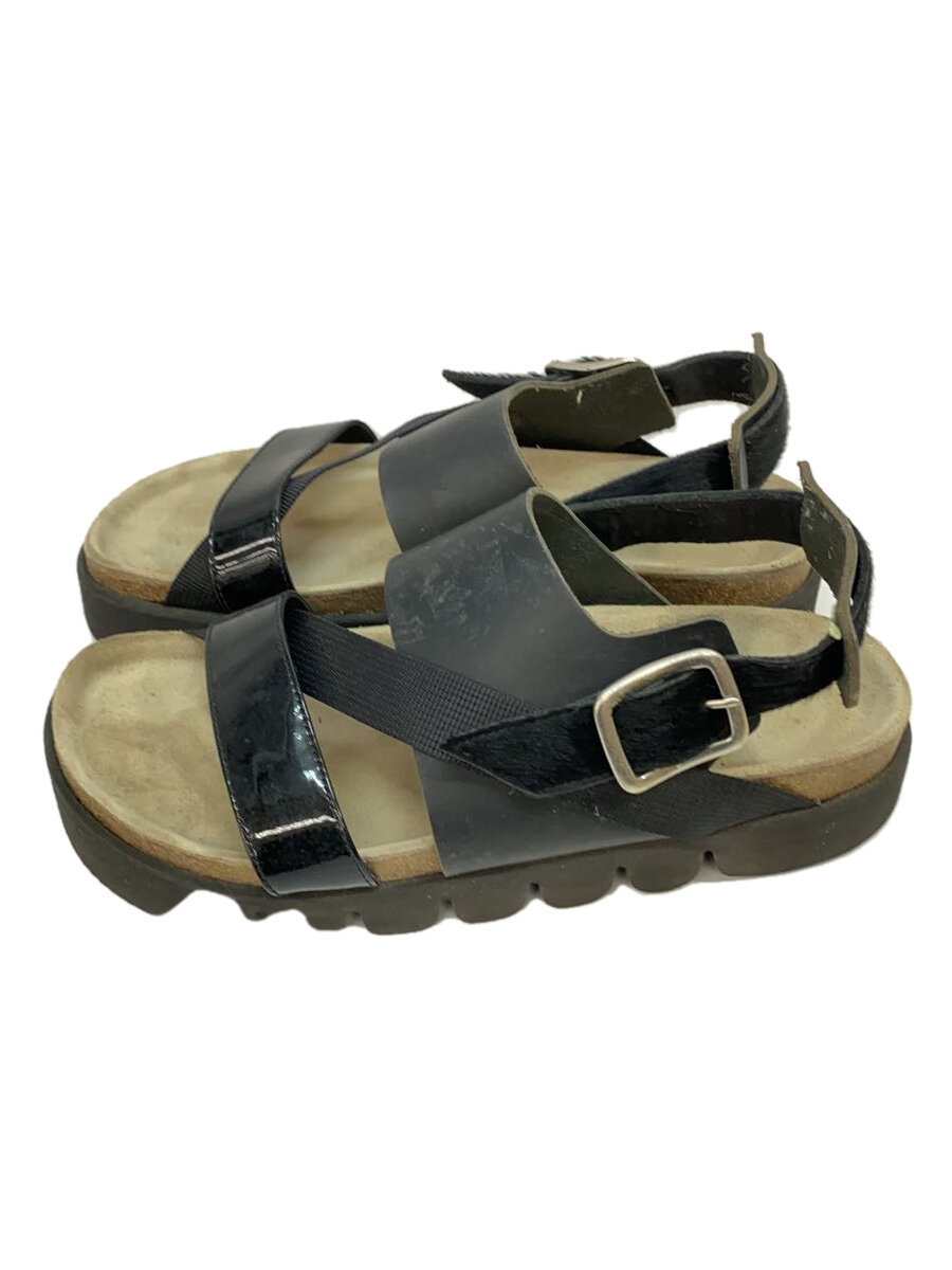【中古】Hender Scheme◆サンダル/BLK/異原材料サンダル/ハラコベルト//【シューズ】