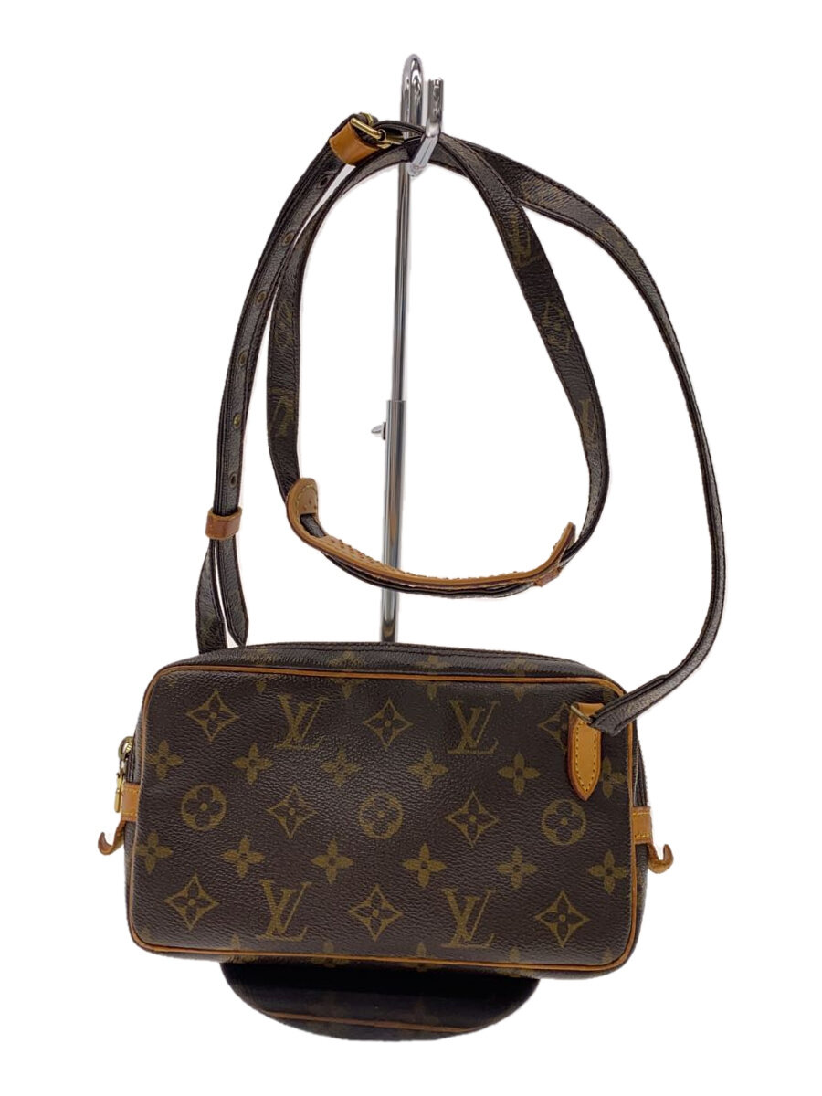 【中古】LOUIS VUITTON◆ポシェット・マルリー・バンドリエール_モノグラム・キャンバス_BRW/PVC/BRW【バッグ】｜2ｎｄ STREET 店