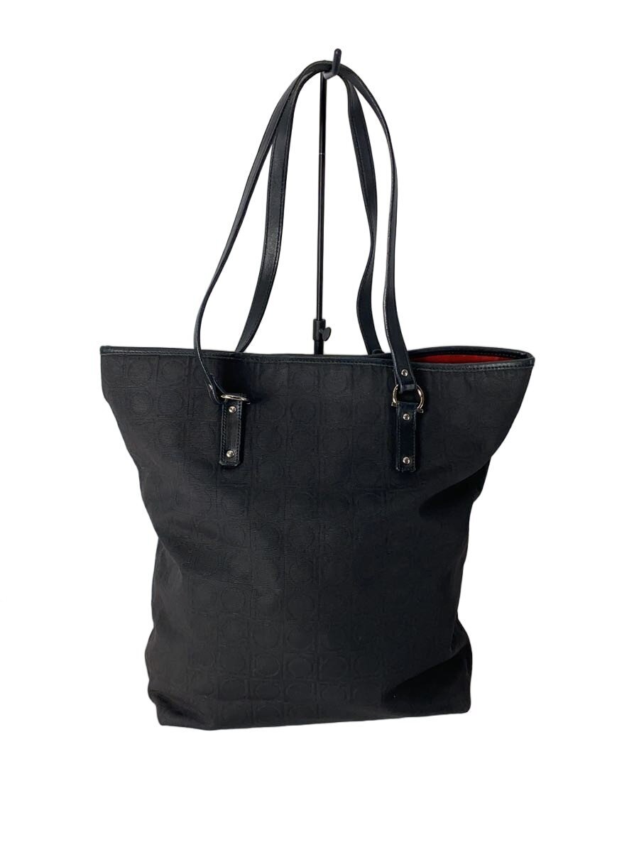 【中古】Salvatore Ferragamo◆トートバッグ/--/BLK/総柄【御徒面子】