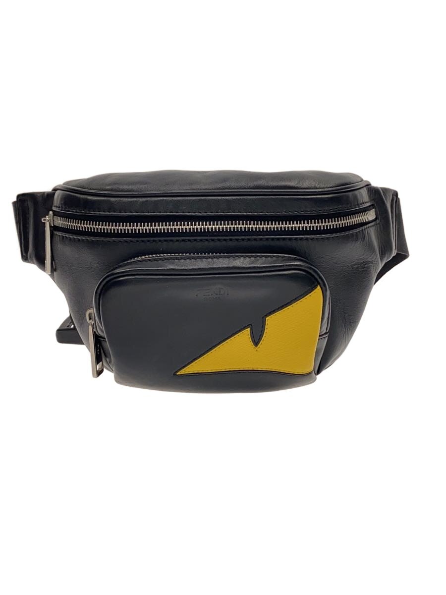 【中古】FENDI◆モンスターアイ/酉の方角御徒面子/なめし革/BLK/7VA483【御徒面子】