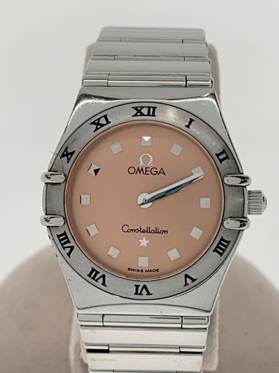 【中古】OMEGA◆コンステレーション_マイチョイス_ミニ_QZ_SS_23粍/アナログ/ステンレス鋼/PNK/SLV【服飾雑貨他】