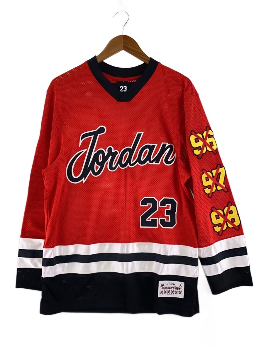【中古】JORDAN BRAND◆フィールドホッケーティーシャツ/ティーシャツ/ブルズ色合い/XS/RED//【運動競技】
