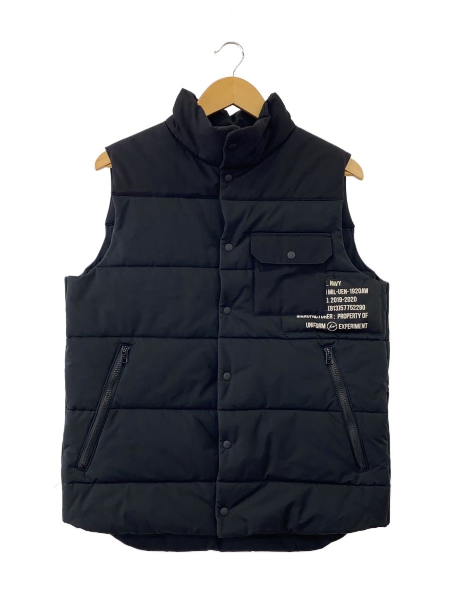 【中古】uniform experiment◆19AW PADDED VEST/より良い/2/ポリエステル/BLK/無地/UE-192018【メンズウェア】