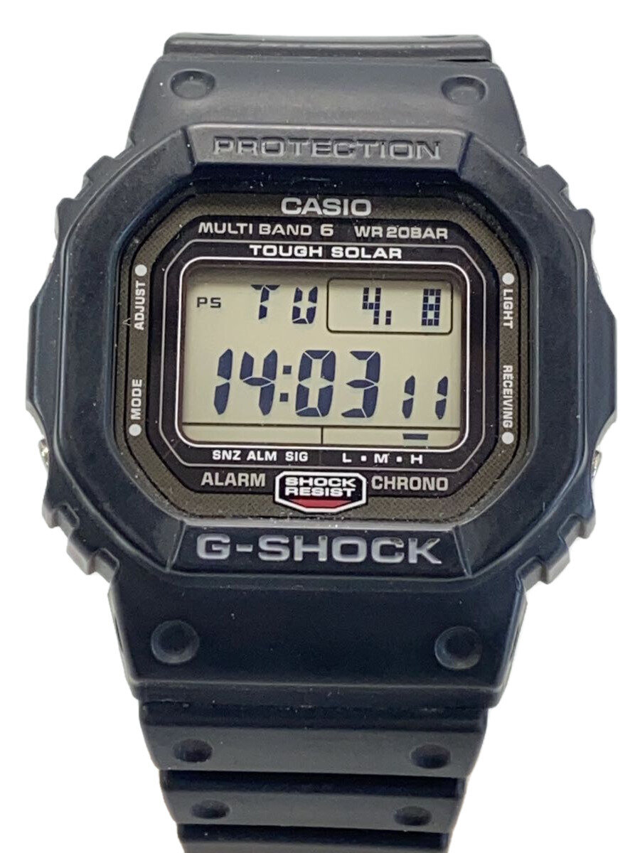 【中古】CASIO◆ソーラーウオッチ_G-SHOCK/デジタル/天然ゴム/BLK/BLK【服飾雑貨他】