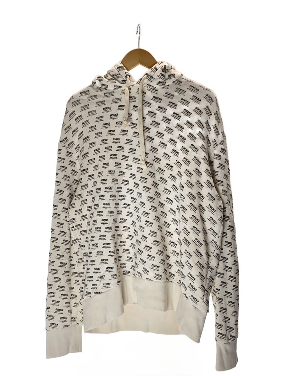 【中古】GUCCI◆HYPNOTISM SWEATSHIRT/パーカー/S/綿織物/CRM/総柄/519679-X3N45【メンズウェア】