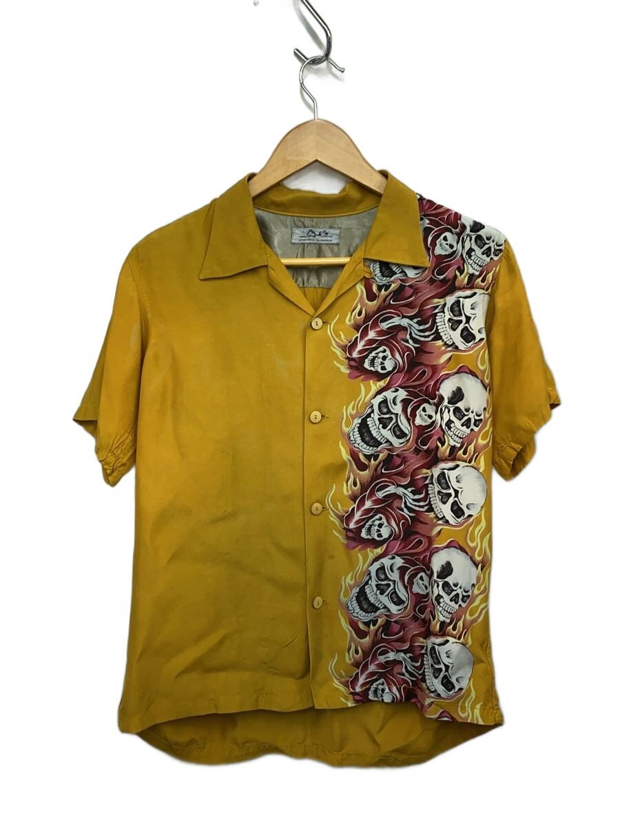 【中古】HYSTERIC GLAMOUR◆90s/archive/スカルヌード/初期/半袖シャツ/レーヨン/ORN/総柄【メンズウェア】｜2ｎｄ STREET 店