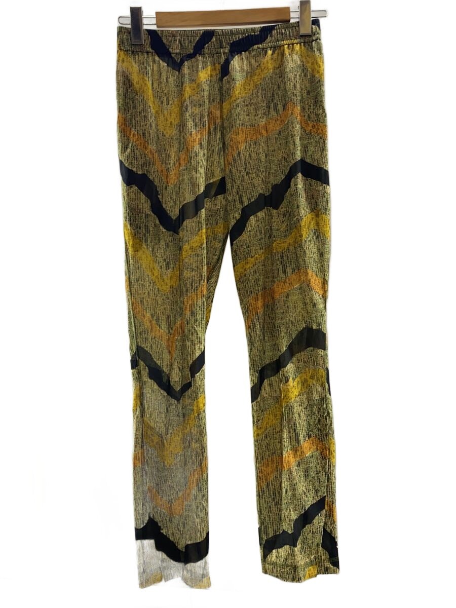 【中古】TOGA PULLA◆20SS/シアーシースルーパンツ/34/ポリエステル/GRN/総柄/TP01-FF247【レディースお召しもの】