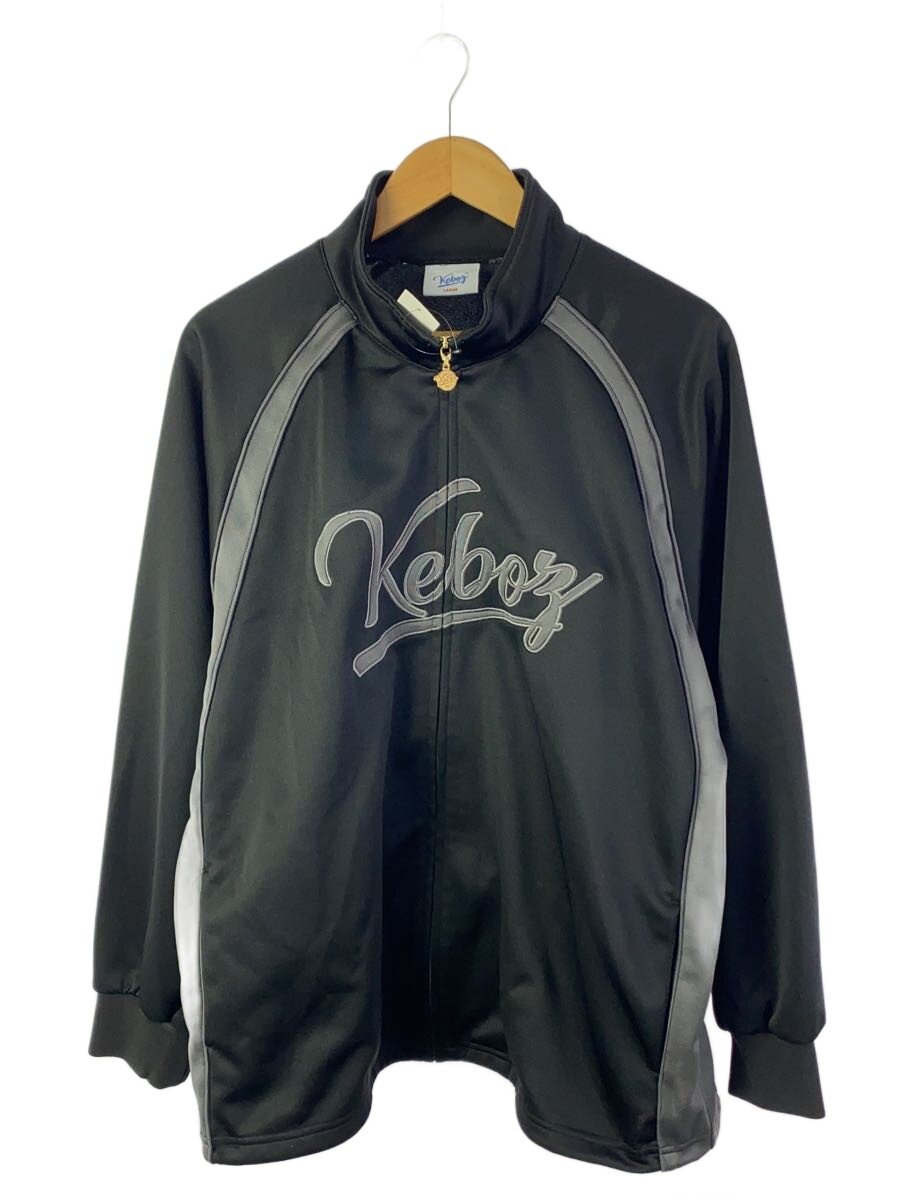 【中古】Keboz◆IOCN TRACK JERSEY JACKET/L/ポリエステル/BLK/無地【メンズウェア】