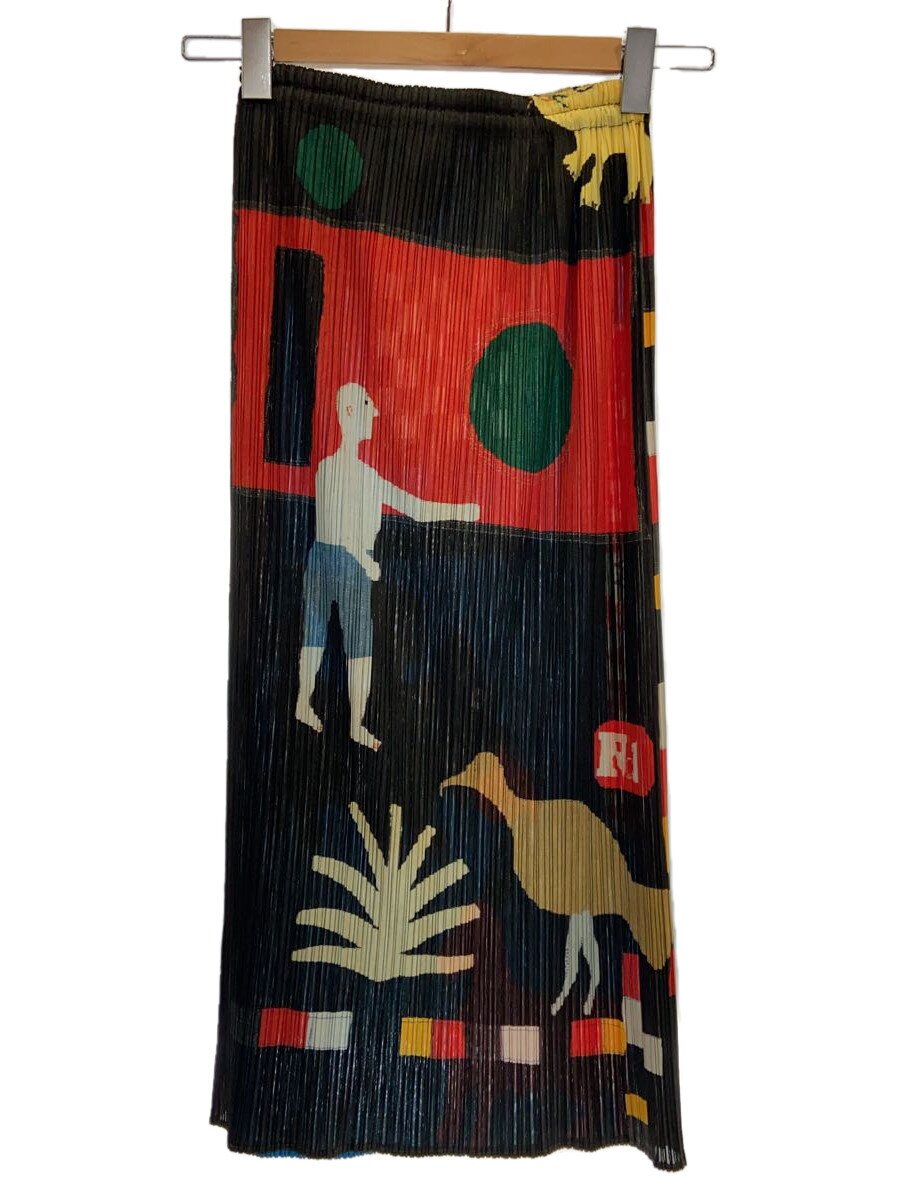 【中古】PLEATS PLEASE ISSEY MIYAKE◆ロングスカート/3/ポリエステル/マルチカラー/総柄/PP94-JG538//【レディースウェア】|2nd STREET 店