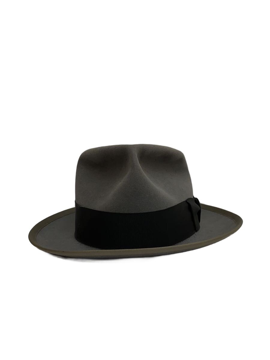 【中古】STETSON◆50-60S/WHIPPET/かぶり笠/7 1/4/GRY/無地/メンズ/心持ち汚れ有//【服飾雑貨他】