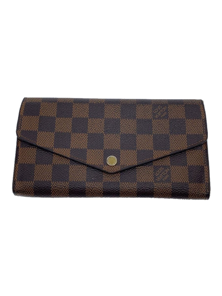 【中古】LOUIS VUITTON◆2)ポルト・フォイユ・サラ_ダミエ・エベヌ_BRW_ブラウン/PVC/BRW/総柄/メンズ【服飾雑貨他】｜2ｎｄ STREET 店