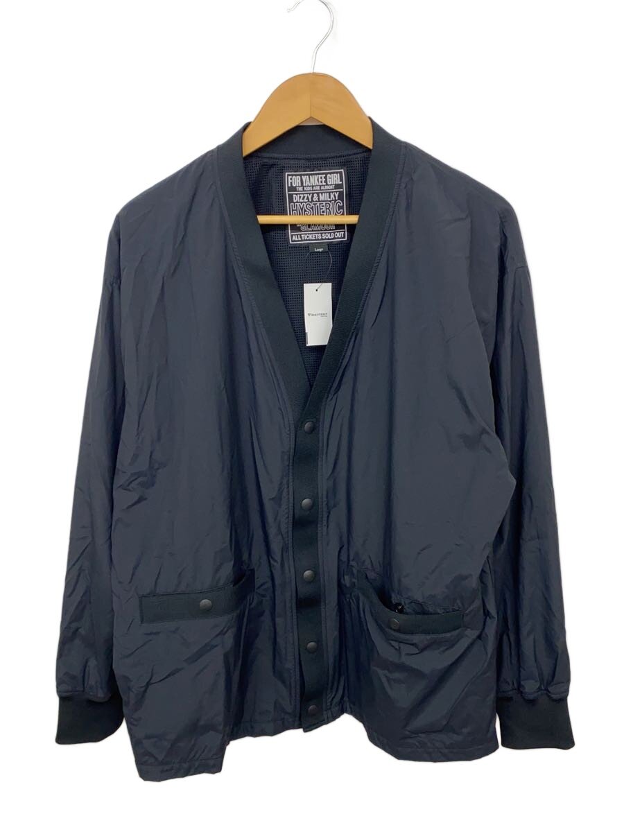 【中古】HYSTERIC GLAMOUR◆ジレー(薄っぺら)/L/ナイロン/BLK/02241AB05//【レディース御召しもの】