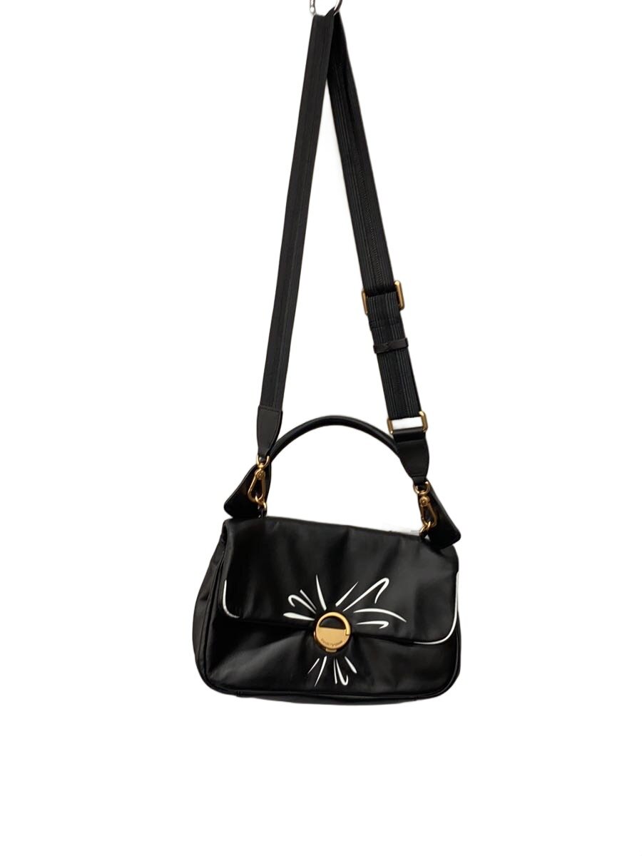 【中古】EMPORIO ARMANI◆ショルダーバッグ/レザー/BLK/無地【バッグ】｜2ｎｄ STREET 店 9,095円