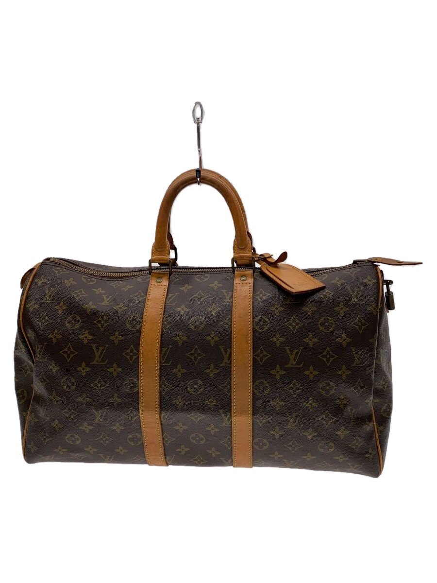 【中古】LOUIS VUITTON◆キーポル55_モノグラム・帆布_BRW/PVC/BRW【御徒面子】
