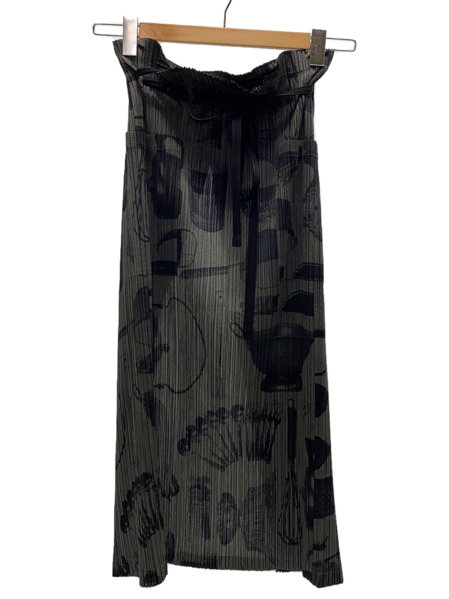 【中古】PLEATS PLEASE ISSEY MIYAKE◆スコート/FREE/ポリエステル/GRY/PP53-JG587//【レディースお召しもの】