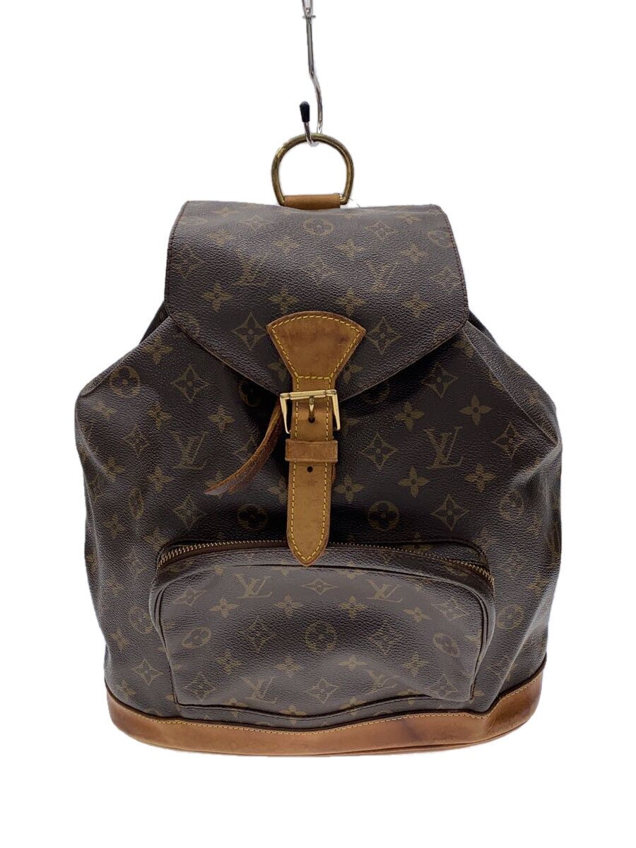 【中古】LOUIS VUITTON◆モン掏摸_モノグラム・帆布_BRW/PVC/BRW【御徒面子】