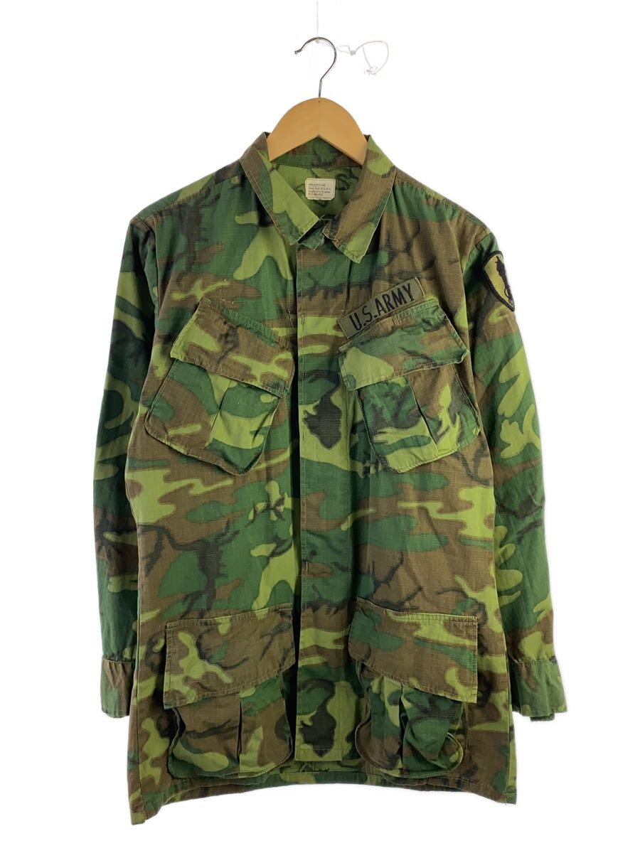 【中古】US.ARMY◆SIDRAN SPORTSWEAR/60s/ジャングルファテーグジャケット/S/綿織物/KHK/カモフ【メンズウェア】