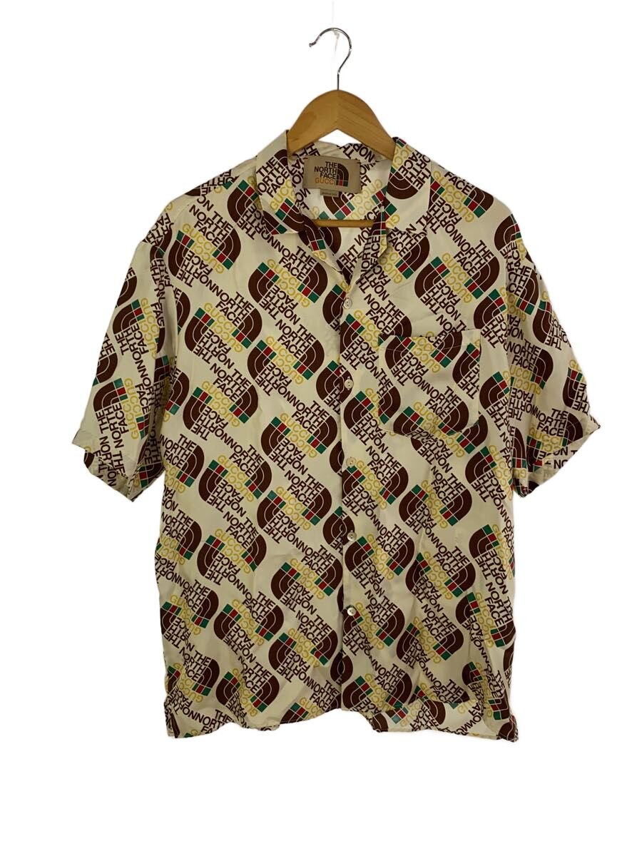 【中古】GUCCI◆ロゴ総柄/オープンカラー/タバコ臭有/半袖シャツ/50/シルク/BEG/総柄//【メンズウェア】|2nd STREET 店