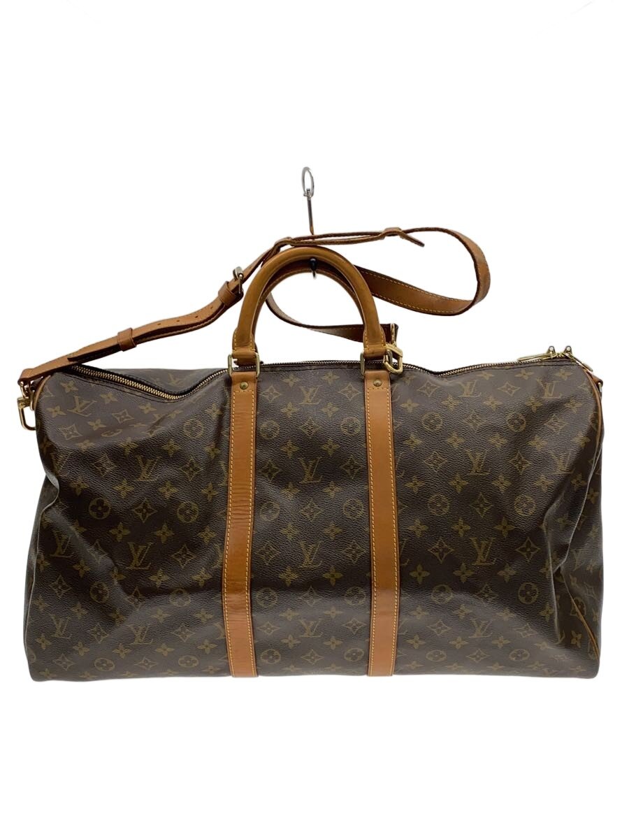 【中古】LOUIS VUITTON◆キーポル・バンドリエール55_モノグラム・帆布/PVC/BRW/総柄【御徒面子】