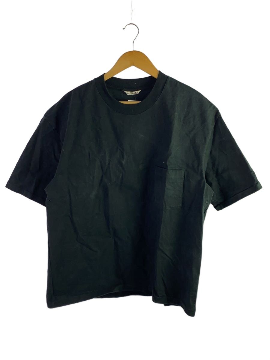 【中古】AURALEE◆23SS/STAND-UP TEE/照明ランプ引きあげるT/綿織物/BLK/A23ST01SU//【メンズウェア】