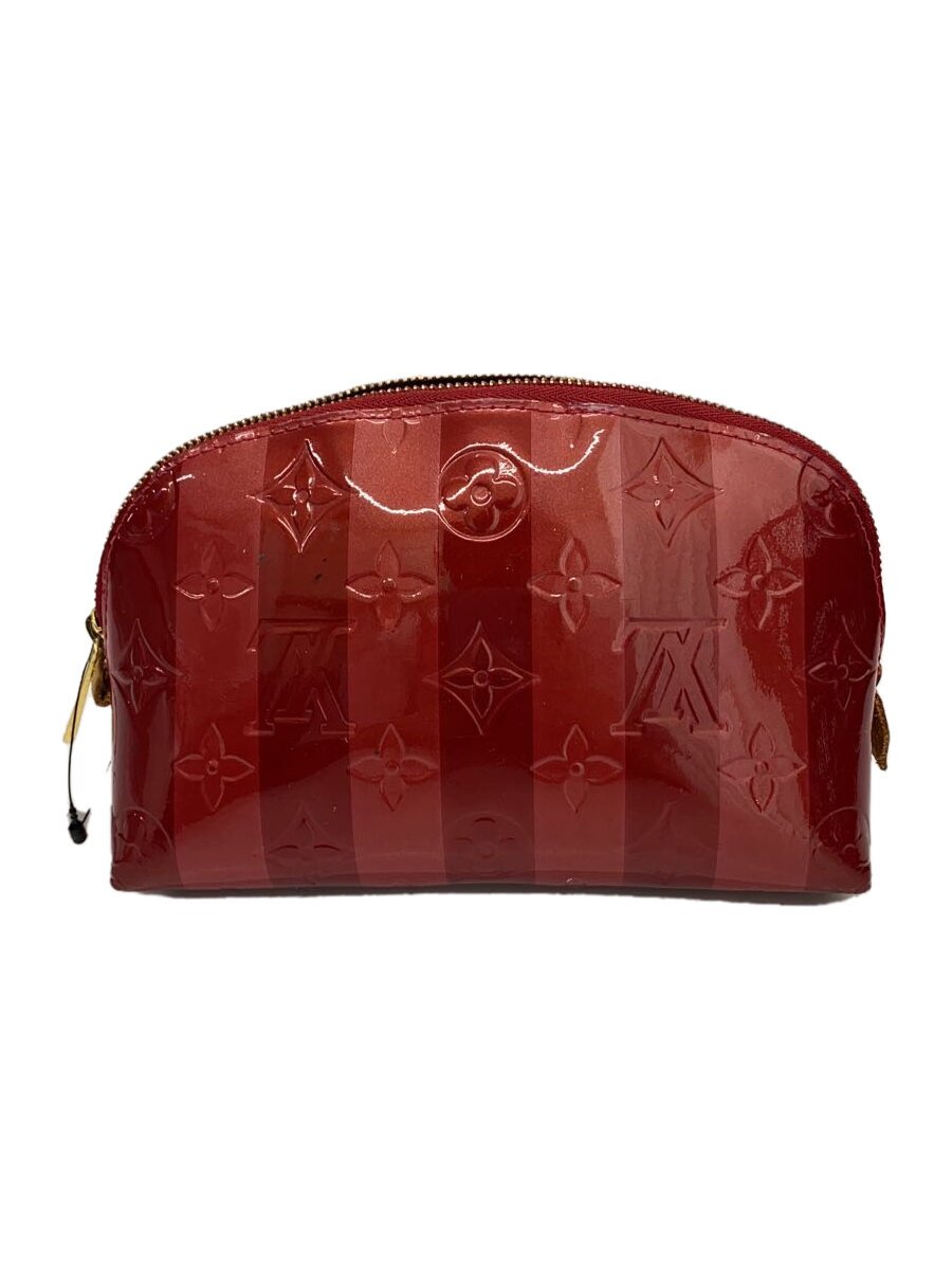 【中古】LOUIS VUITTON◆合切袋/--/RED/縞模様【御徒面子】