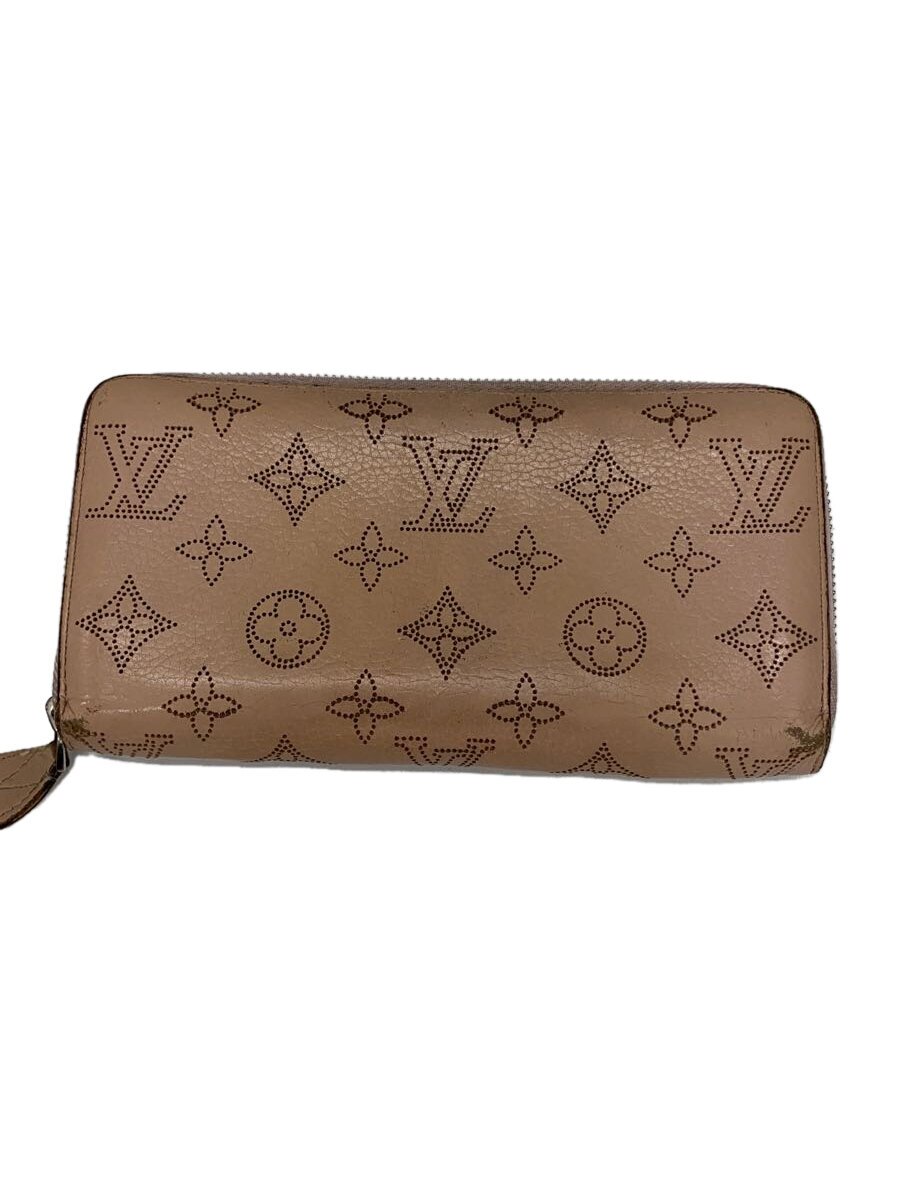 【中古】LOUIS VUITTON◆ジッピー・ウォレット_マヒナ_PNK/牛革/PNK/モノグラム/レディース【服飾雑貨他】
