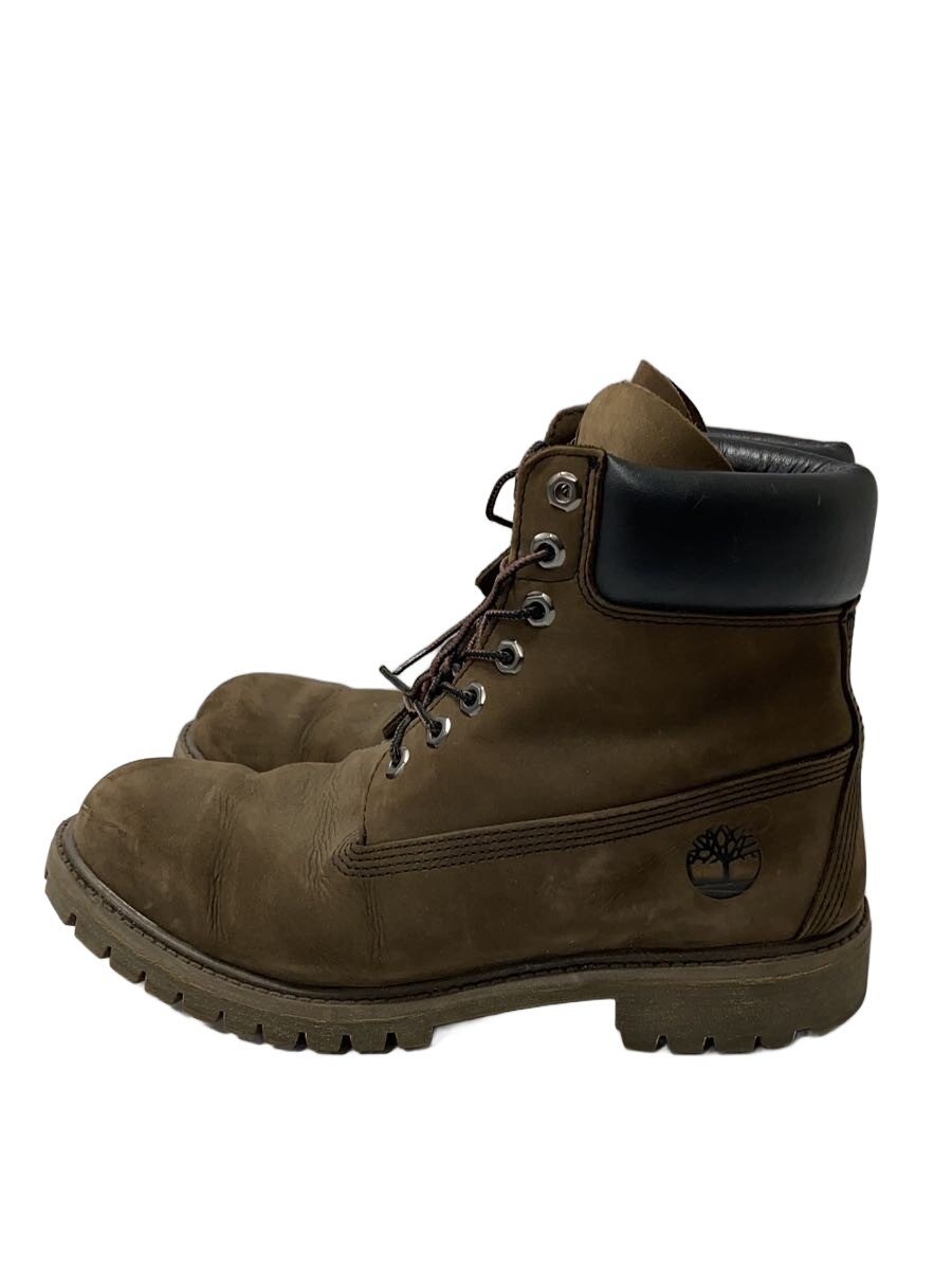【中古】Timberland◆割り増し金 お水校正刷り ブーツ/26.5糎/BRW/トレサブラウン/スウェード【シューズ】