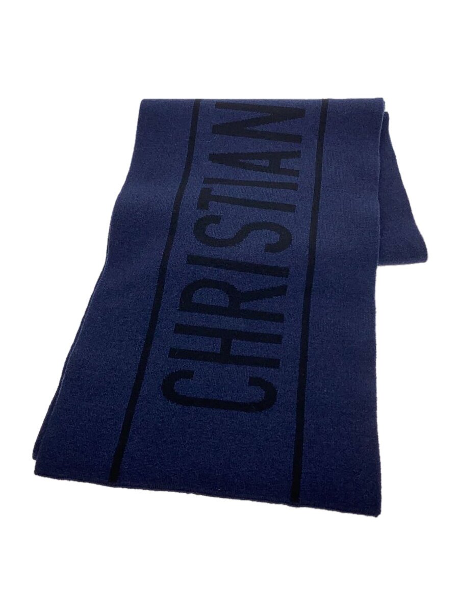 【中古】Christian Dior◆えり巻き/羊毛/NVY/無地/レディース/01dsi354l103//【服飾雑貨他】